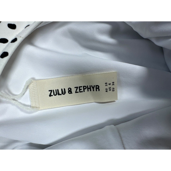 Zulu & Zephyr One Piece Bathing Suit Sz 6 Polka Dot Adjustable Swim Beach Vacay - Picture 4 of 11